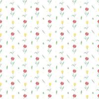 Seamless floral pattern. Doodle background with flowers. Spring pattern vector