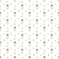 Seamless floral pattern. Doodle background with flowers. Spring pattern vector