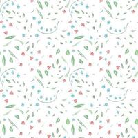 Seamless floral pattern. Doodle background with flowers. Spring pattern vector