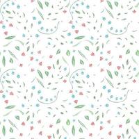 Seamless floral pattern. Doodle background with flowers. Spring pattern vector