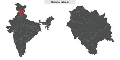 mapa estado de India vector