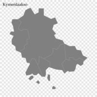 High Quality map Region of Finland vector