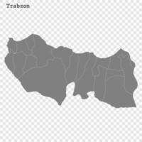 alto calidad mapa es un provincia de Turquía vector