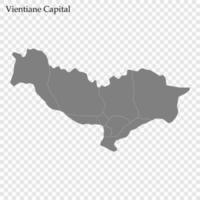 alto calidad mapa de provincia de Laos vector