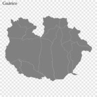 alto calidad mapa un estado de Venezuela vector