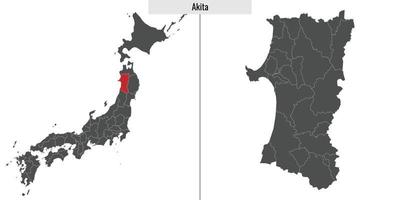 map prefecture of Japan vector