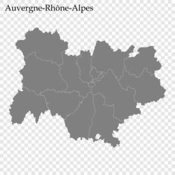 High Quality map region of France vector