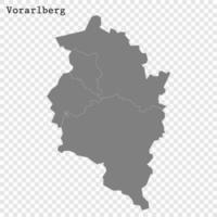 High Quality map is a state of Austria vector