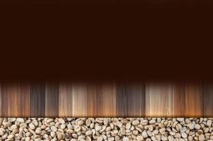 raw coffee beans on wood vintage and dark brown background,coffee beans blank space text background,for background photo