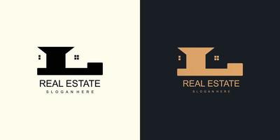 Modern house logo design with minimalist concept for real estate vector