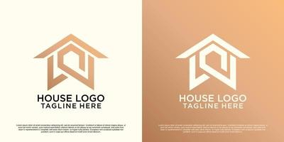 Real estate logo design with unique and new concept property and home vector