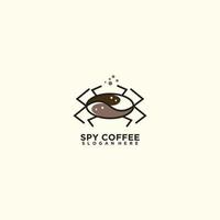 Logo design with the idea that coffee beans look like spiders vector