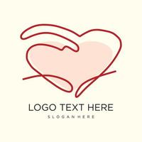 Design logo valentine with design love concept, vector illustration.