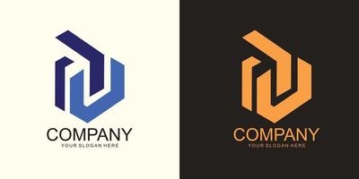 Set of company logo design ideas with unique concept vector