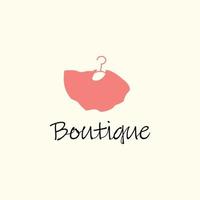Boutique dresses logo design vector