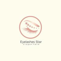 Eyelashes logo design with fresh and unique creative idea vector