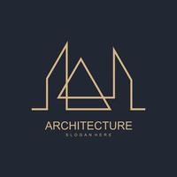 Architecture real estate logo elegant simple design vector