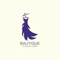 boutique logo diseño con único concepto vector