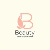 Beauty logo design Letter B icon vector logo illustration design