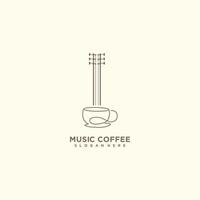 Desain logo music cofe for business pleace vector