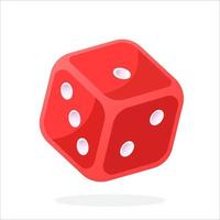 Illustration of one gambling dice vector