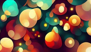 Original Abstract christmas wallpaper with magical fairy lights. photo