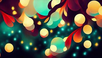 Awesome Abstract christmas wallpaper with magical fairy lights. photo