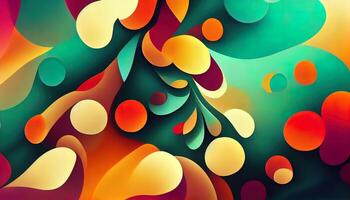 Colorful abstract christmas tree background wallpaper. photo