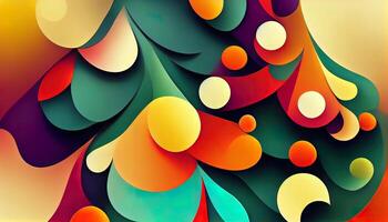 Colorful abstract christmas tree background wallpaper. photo