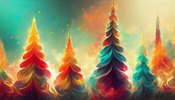 Abstract christmas tree background header wallpaper illustration. photo