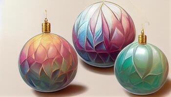 Navidad tarjeta con adornos, luces y madera textura vector. generativo ai foto