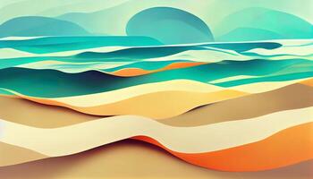Summer landscape background for zoom concept. photo