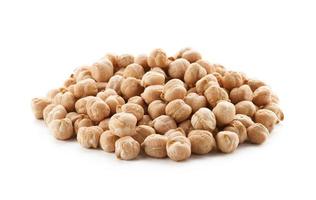 dried garbanzo bean or chickpea isolated on white background with clipping path. cutout, chick, pea, legume photo