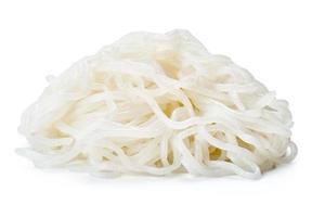 shirataki yam or konjac noodles isolated on white background with a clipping path photo