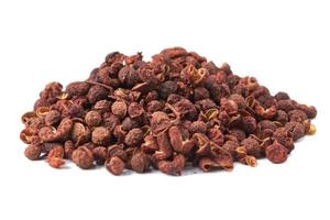 sichuan pepper isolated on white background with clipping path photo