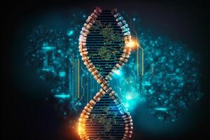 DNA cell biotechnology concept. photo