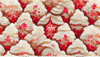Flat christmas season pattern design. photo