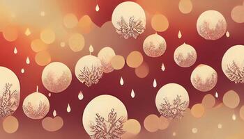 Christmas background with snow-covered Christmas tree. photo