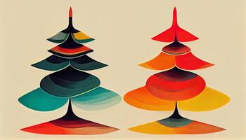 Navidad abeto árbol con decoraciones generativo ai foto