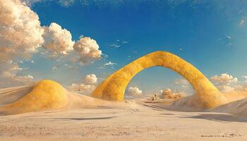 Abstract fantasy landscape background. photo