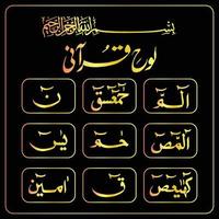 loh mi Corán caligrafía vector