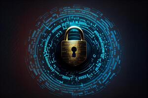 Cyber security technology concept. photo