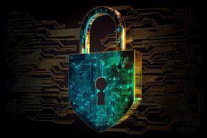 Cyber security technology concept. photo