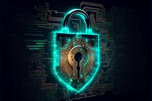 Cyber security technology concept. photo
