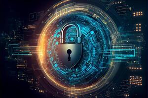 Cyber security technology concept. photo