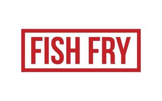 Fish Fry  Rubber Stamp Seal Vector