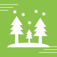 Snowing in trees Vector Icon