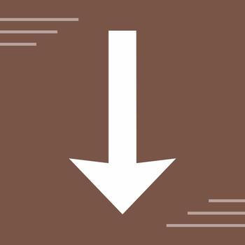 icono de vector abajo