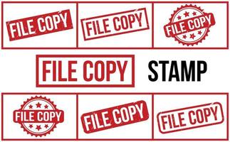 File Copy Rubber Stamp Set Vector