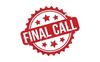 Final Call Rubber Stamp Seal Vector